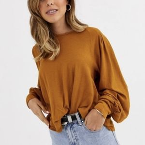 HP💕Free People Long Sleeved Top, Rust Brown, Women's Size Medium